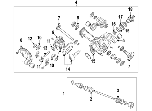 2022 Infiniti QX80 Front Axle, Axle Shafts & Joints, Differential, Drive Axles, Propeller Shaft Diagram