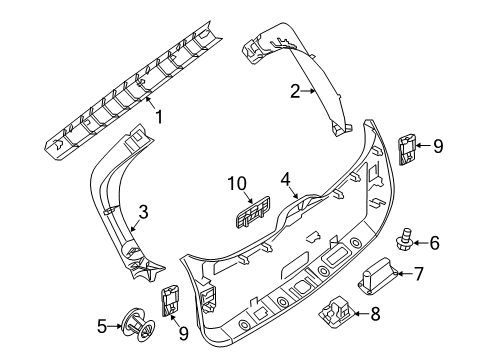 2020 Infiniti QX60 Interior Trim - Lift Gate Diagram