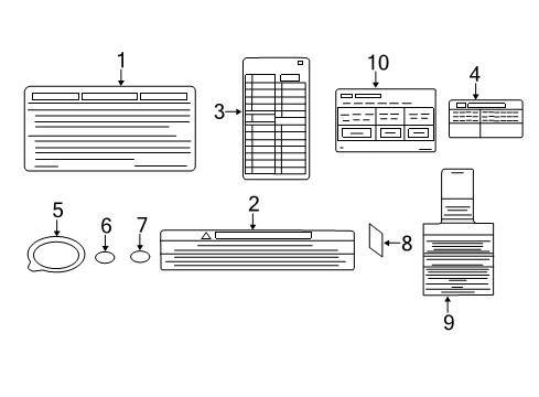 2021 Infiniti QX80 Label-Emission Control Information Diagram for 14805-6JL1A