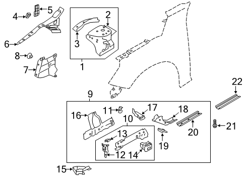 2022 Infiniti QX60 GROMMET Diagram for 648D8-6CA0A