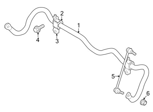 2023 Infiniti QX60 Stabilizer Bar & Components - Front Diagram