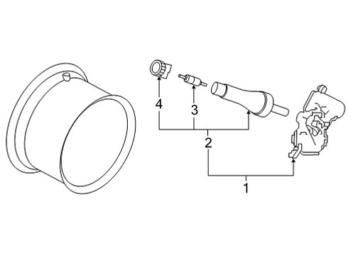 2021 Infiniti QX50 Sensor Unit-Tire Pressure Diagram for 40700-6UA0A