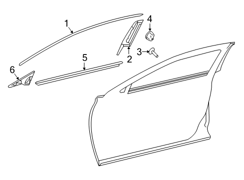 2018 Infiniti QX30 Cover Front Door SASH, RH Diagram for 802D2-5DA1A