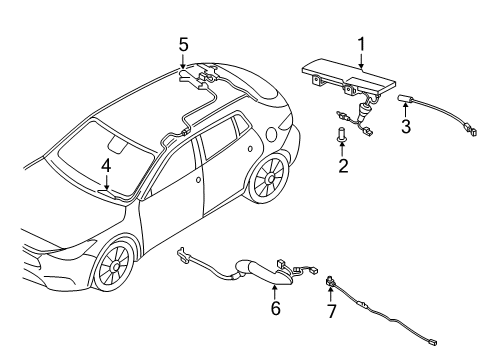 2018 Infiniti QX30 Cover-Antenna Base Diagram for 28228-HW20A