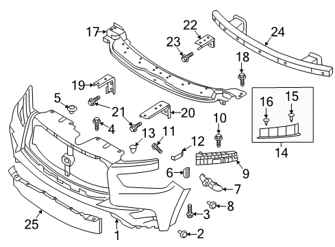 2022 Infiniti QX80 Bumper & Components - Front Diagram 2