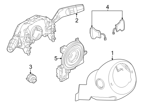 2023 Infiniti QX60 Shroud, Switches & Levers Diagram