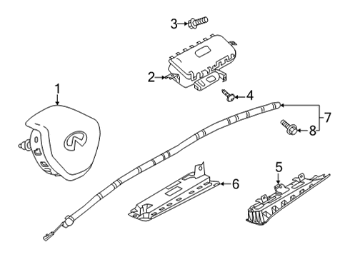 2024 Infiniti QX55 Air Bag Components Diagram 1