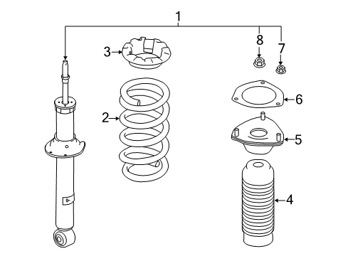 2022 Infiniti Q50 Struts & Components - Front Diagram 2