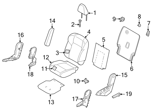 2022 Infiniti QX60 SWITCH ASSY-REAR SEAT Diagram for 88016-6SB0A