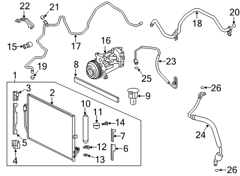 2020 Infiniti QX50 Evaporator Assy-Front Diagram for 27280-5NY0B