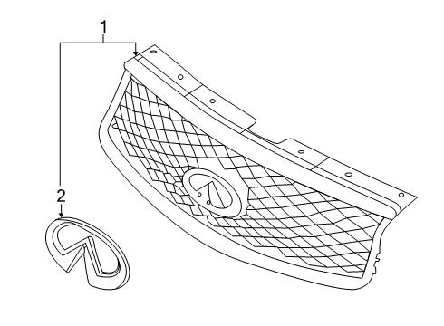 2021 Infiniti QX50 Grille & Components Diagram