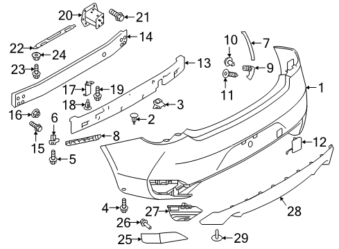 2020 Infiniti Q60 Rear Bumper Diagram