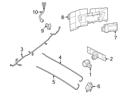 2022 Infiniti QX60 CONTROLASSY-SONAR Diagram for 28532-6TA0C