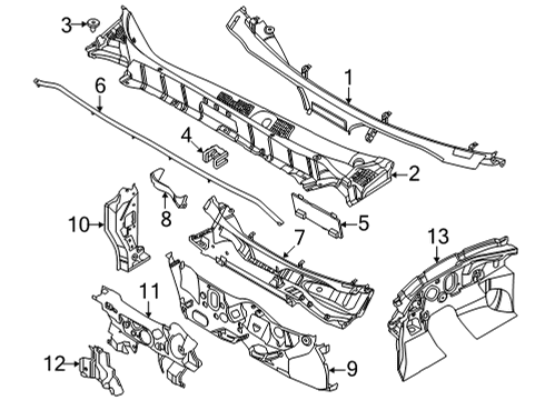 2023 Infiniti QX55 Cowl Diagram