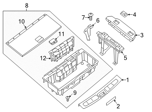 2020 Infiniti QX60 Interior Trim - Rear Body Diagram