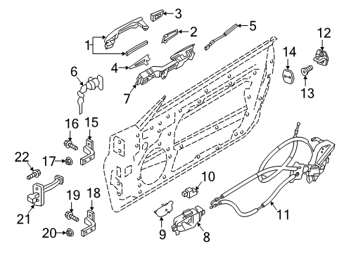 2021 Infiniti Q60 Grip-Outside Handle,Rh Diagram for 80640-5CR1A