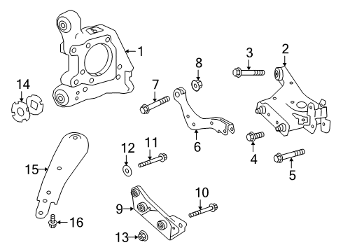 2021 Infiniti QX50 Rear Suspension Components, Lower Control Arm, Upper Control Arm, Ride Control, Stabilizer Bar Diagram 4