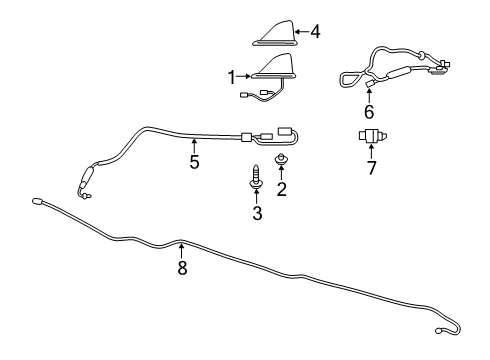 2020 Infiniti QX50 Sensor-Air Bag Front Center Diagram for 98581-5NA6A