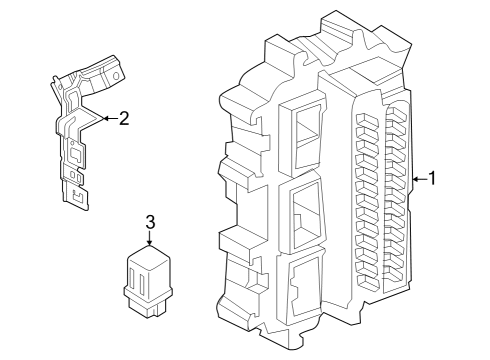 2022 Infiniti QX60 BLOCK ASSY-JUNCTION Diagram for 24350-6TA0A