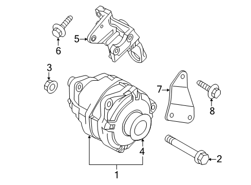 2014 Infiniti QX80 Alt Assy Reman Diagram for 2310M-1LA1ARW