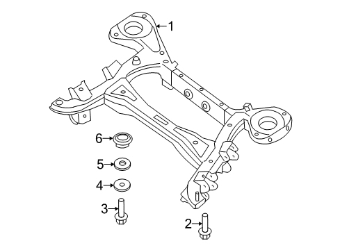 2022 Infiniti QX80 Suspension Mounting - Rear Diagram