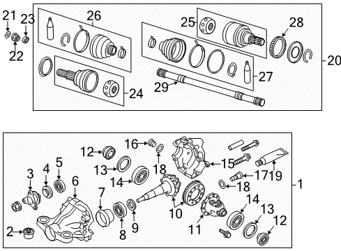 2014 Infiniti Q70 Dust Boot Kit-Repair,Rear Drive Shaft Diagram for C9GDA-03P2L