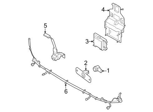 2022 Infiniti QX60 Bracket-Distance Sensor Diagram for 28452-6SA3A