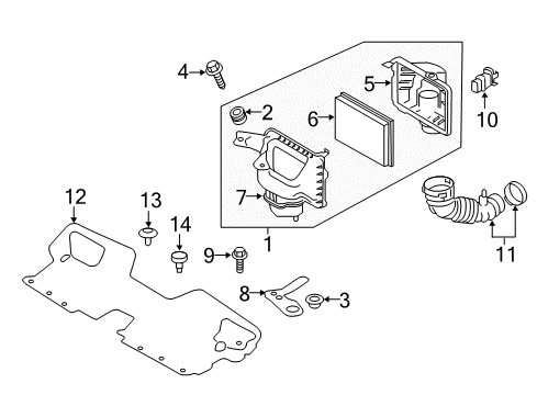 2022 Infiniti Q50 Filters Diagram 1