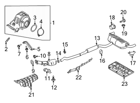 2022 Infiniti QX55 Exhaust Components Diagram