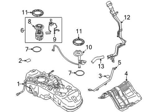 2022 Infiniti QX60 Bolt Diagram for 17598-1AA0A