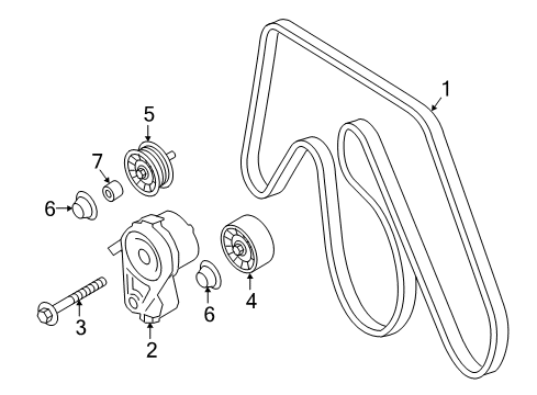 2022 Infiniti Q50 Belts & Pulleys Diagram