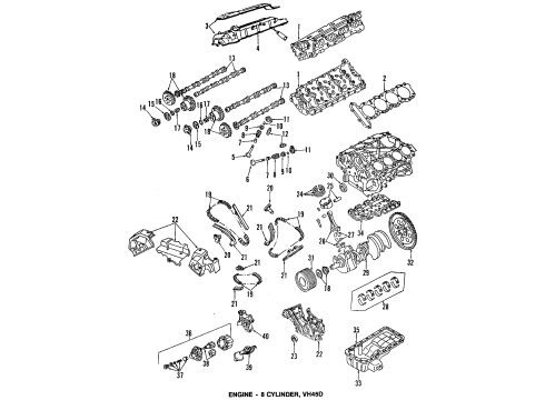 1995 Infiniti Q45 Gasket Silicone Liquid Diagram for 999MP-A7007P