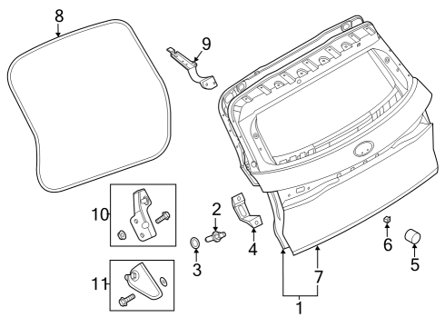 2023 Infiniti QX60 WEATHERSTRIP-BACK DOOR OPENING Diagram for 90832-6SA2A