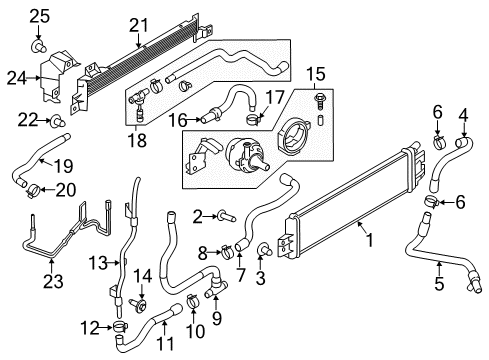 2022 Infiniti Q50 Radiator & Components Diagram 2