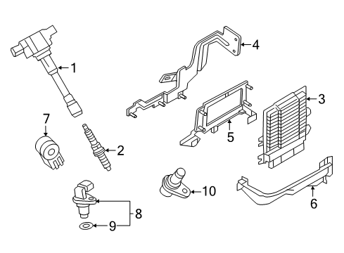 2018 Infiniti Q70 Bracket-Control Unit Diagram for 23714-5UV0A