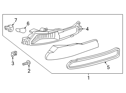 2022 Infiniti QX80 Signal Lamps & Reflector Diagram