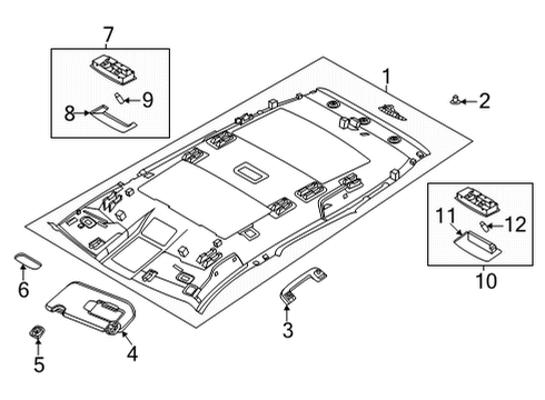 2022 Infiniti QX60 LGT-VANITY MIRROR Diagram for 82000-74365