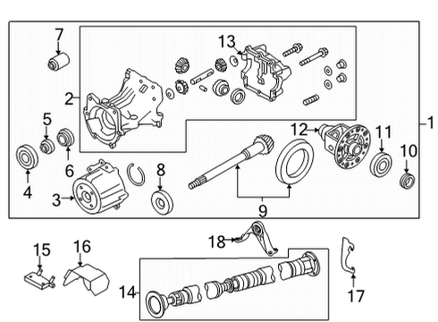 2024 Infiniti QX55 Axle & Differential - Rear Diagram