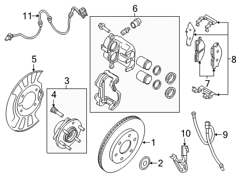 2022 Infiniti QX80 Cap-Hub,Front Wheel Diagram for 40234-6JE0A