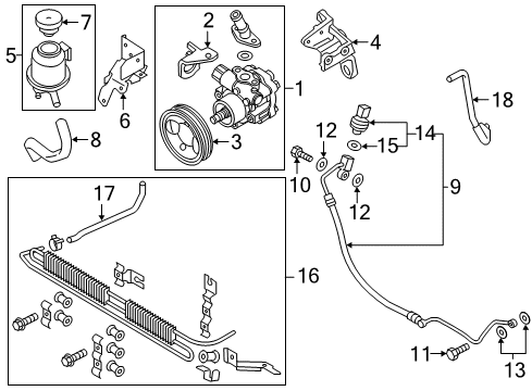 2020 Infiniti QX80 P/S Pump & Hoses, Steering Gear & Linkage Diagram 2