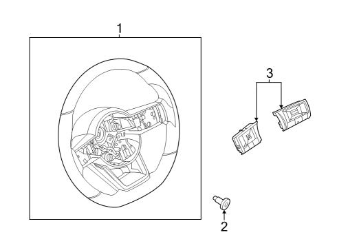 2023 Infiniti QX60 WHEEL ASSY-STEERING, LESS PAD Diagram for 48430-6SA5B