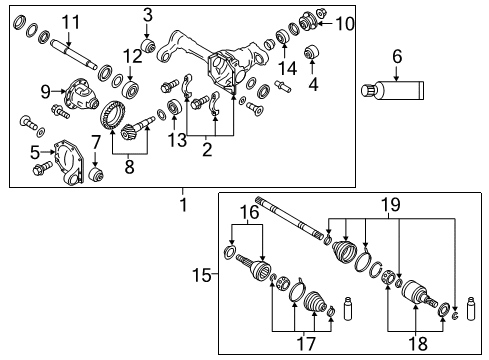 2021 Infiniti QX80 Carrier & Front Axles Diagram