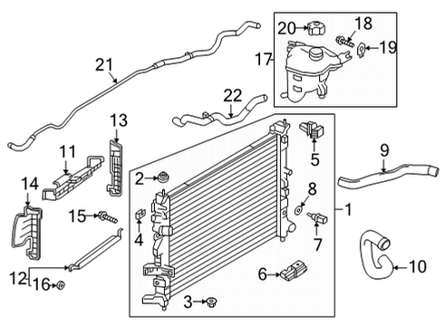 2022 Infiniti QX55 Radiator & Components Diagram