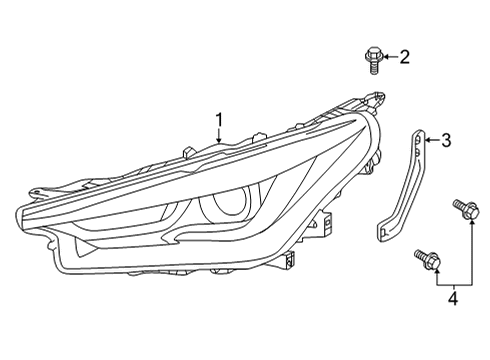 2024 Infiniti QX55 Headlamp Components Diagram