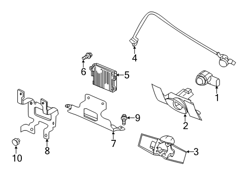 2020 Infiniti QX50 Sensor Assy-Distance Diagram for 28438-5NY0B