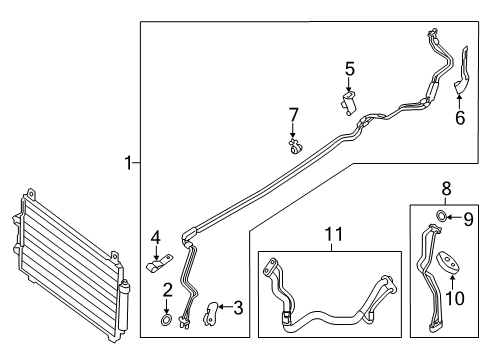 2020 Infiniti QX60 Rear A/C Lines Diagram