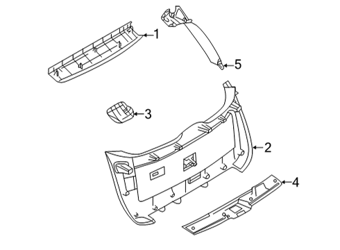 2024 Infiniti QX55 Interior Trim - Lift Gate Diagram