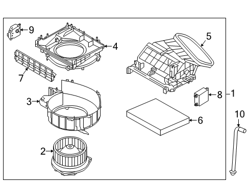 2020 Infiniti QX50 A/C & Heater Control Units Diagram 1