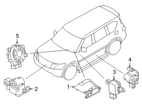 2021 Infiniti QX80 Air Bag Components Diagram 2