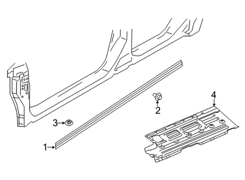 2024 Infiniti QX55 Exterior Trim - Pillars Diagram